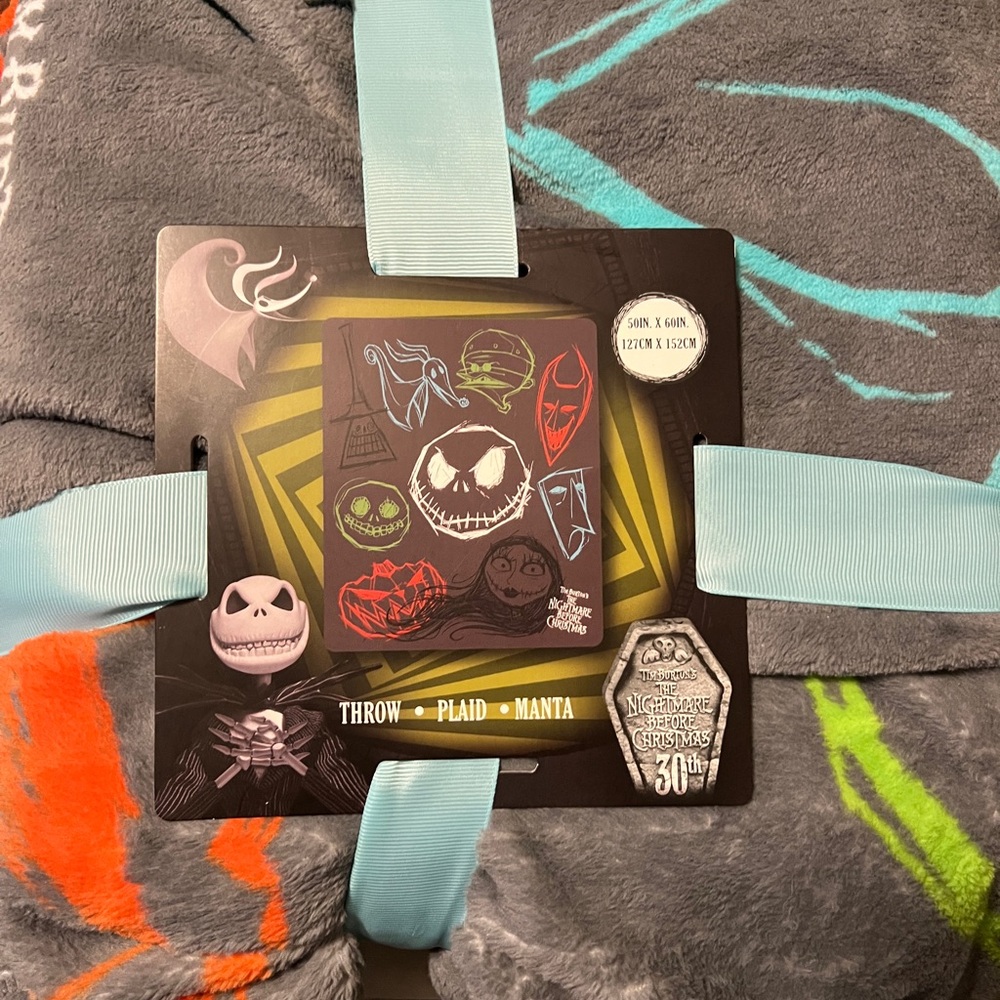 30th Anniversary Nightmare before Christmas Throw Blanket